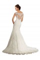 Bianco Stile sirena Barca Pizzo Abiti da sposa Basso Prezzo