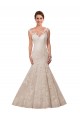 Bianco Stile sirena Illusione Pizzo Abiti da sposa Basso Prezzo