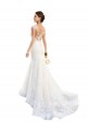 Bianco Stile sirena Illusione Pizzo Abiti da sposa Basso Prezzo