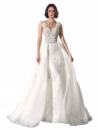 Bianco Stile sirena Innamorato Tulle Pizzo Abiti da sposa Basso Prezzo