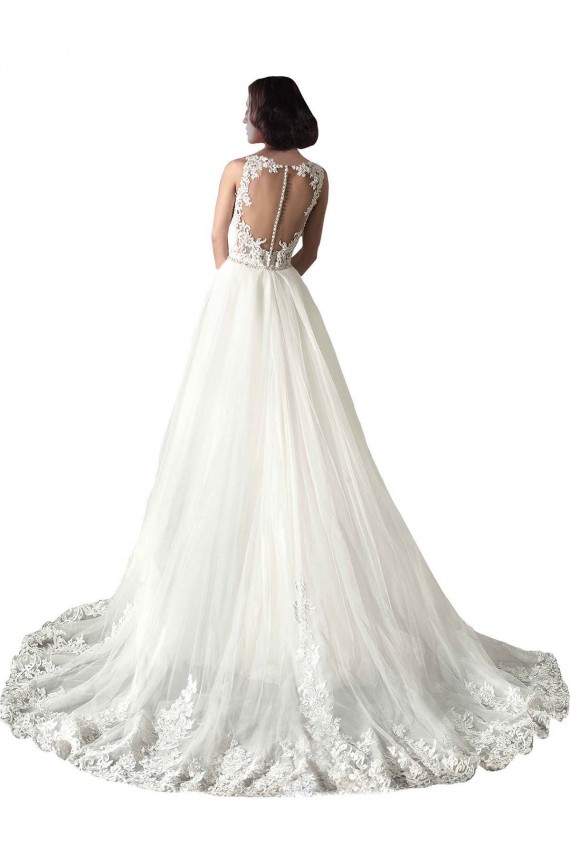 Bianco Stile sirena Innamorato Tulle Pizzo Abiti da sposa Basso Prezzo