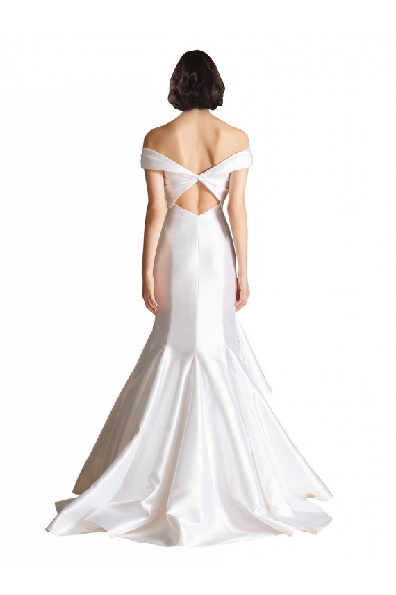 Bianco Stile sirena Raso Spiaggia Abiti da sposa Basso Prezzo
