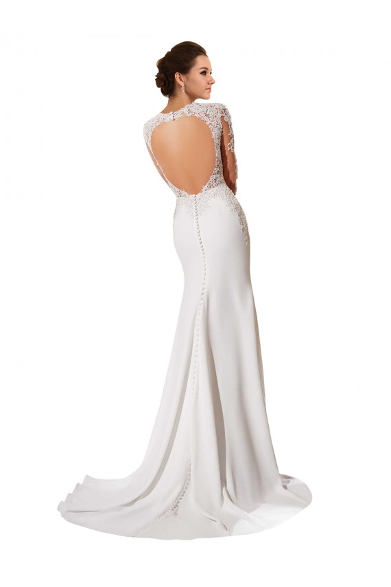 Bianco Tubino Innamorato Chiffona Pizzo Abiti da sposa Basso Prezzo