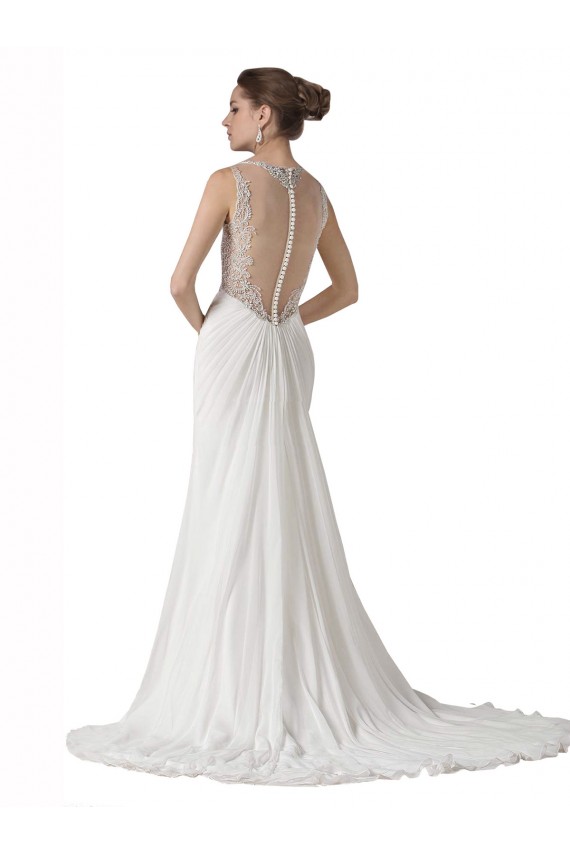 Bianco Tubino Innamorato Chiffona Spiaggia Abiti da sposa Basso Prezzo
