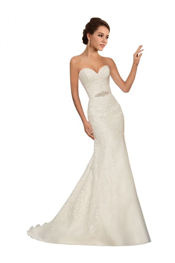Bianco Tubino Innamorato Tulle Pizzo Abiti da sposa Basso Prezzo