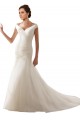 Bianco Tubino Tulle Abiti da sposa Basso Prezzo