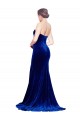 Blu Reale Stile sirena Innamorato Sweep treno Velluto Elastico Lunga Formali Abiti da damigella donore / Abiti da sera / Abiti da ballo Basso Prezzo