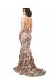 Champagne Stile sirena Scollatura a V Sweep treno Pizzo Abiti da sposa Basso Prezzo