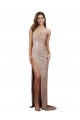 Champagne Stile sirena Scoop Paillettes Lunga Formali Abiti da damigella donore / Abiti da sera / Abiti da ballo Basso Prezzo