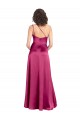 Fucsia Linea A Una spalla Raso Elastico Lunga Formali Abiti da damigella donore / Abiti da sera / Abiti da ballo Basso Prezzo