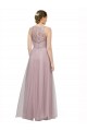 Light Lilac Linea A Innamorato Tulle Pizzo Lunga Abiti da damigella donore Basso Prezzo