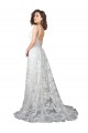 Linea A Scollatura a V Pizzo Abiti da sposa Basso Prezzo