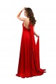 Rosso Linea A Capestro Spandex Lunga Formali Abiti da damigella donore / Abiti da sera / Abiti da ballo Basso Prezzo
