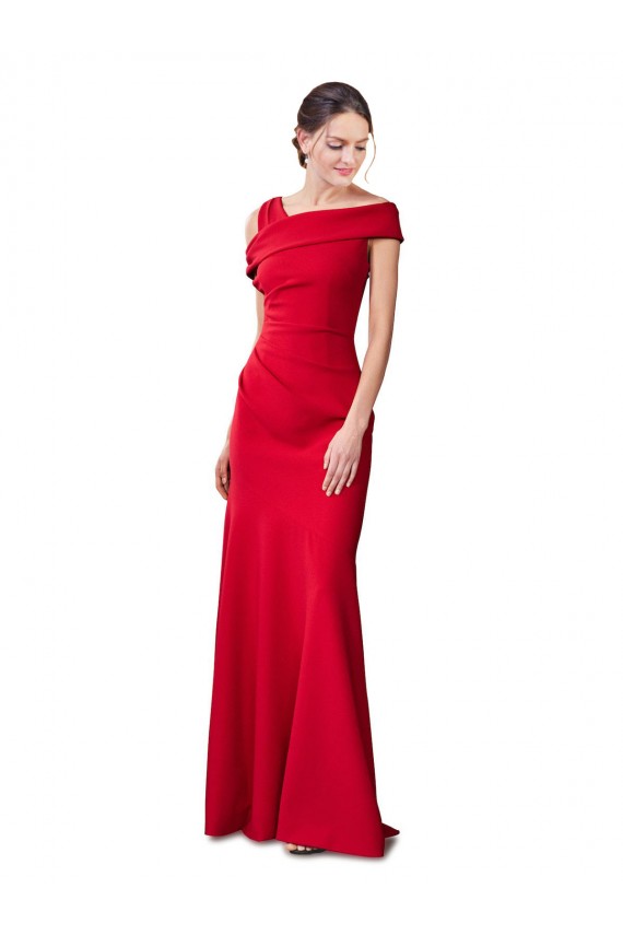 Rosso Stile sirena Crespo Elastico Lunga Formali Abiti da damigella donore / Abiti da sera / Abiti da ballo Basso Prezzo