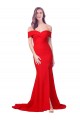 Rosso Stile sirena Innamorato Crespo Elastico Lunga Formali Abiti da damigella donore / Abiti da sera / Abiti da ballo Basso Prezzo