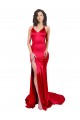 Rosso Stile sirena Innamorato Raso Elastico Lunga Formali Abiti da damigella donore / Abiti da sera / Abiti da ballo Basso Prezzo