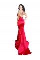 Rosso Stile sirena Innamorato Raso Elastico Lunga Formali Abiti da damigella donore / Abiti da sera / Abiti da ballo Basso Prezzo