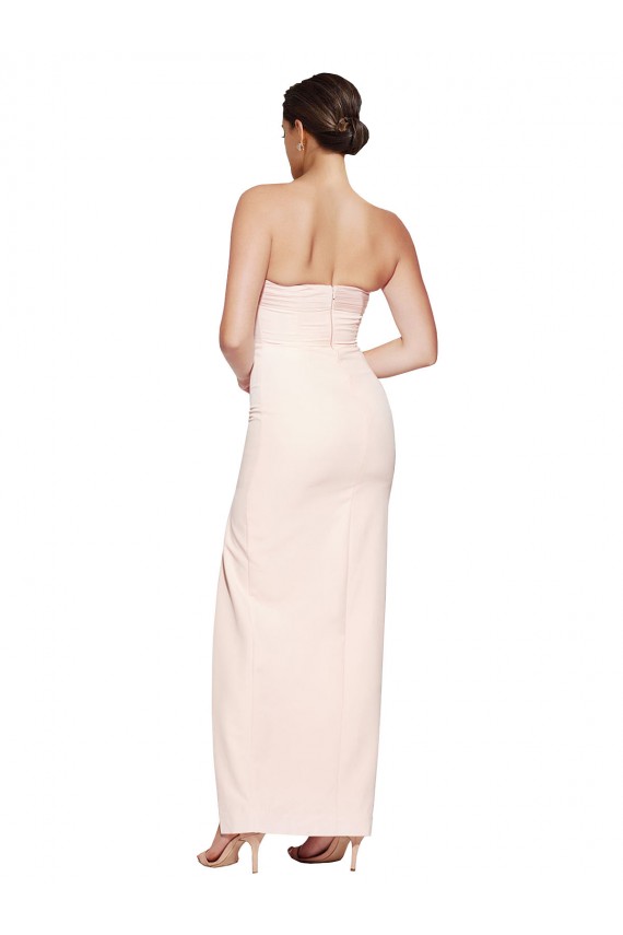 Stile sirena Cappuccio Raso Elastico Lunga Formali Abiti da damigella donore / Abiti da sera / Abiti da ballo Basso Prezzo