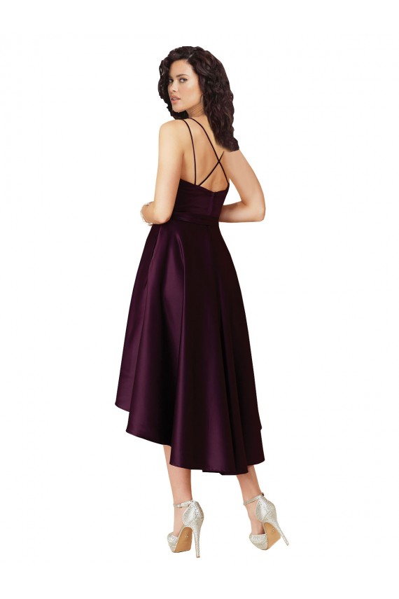 Vinaccia Linea A Innamorato Scoop Neck Raso Corto Abiti da damigella donore / Abiti da ballo Basso Prezzo