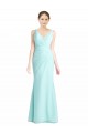 Waterfall Stile sirena Scollatura a V Chiffona Pizzo Lunga Abiti da damigella donore Basso Prezzo
