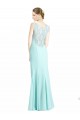 Waterfall Stile sirena Scollatura a V Chiffona Pizzo Lunga Abiti da damigella donore Basso Prezzo