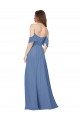 Windsor Blu Linea A Senza spalline Chiffona Lunga Abiti da damigella donore Basso Prezzo