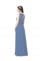 Windsor Blu Tubino Illusione Innamorato Chiffona Lunga Abiti da damigella donore Basso Prezzo